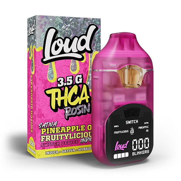 LOUD LOUD THCA ROSIN 3.5G Disposable LOUD THCA ROSIN 3.5G - Pineapple OG (Sativa) x Fruitylicious (Indica)
