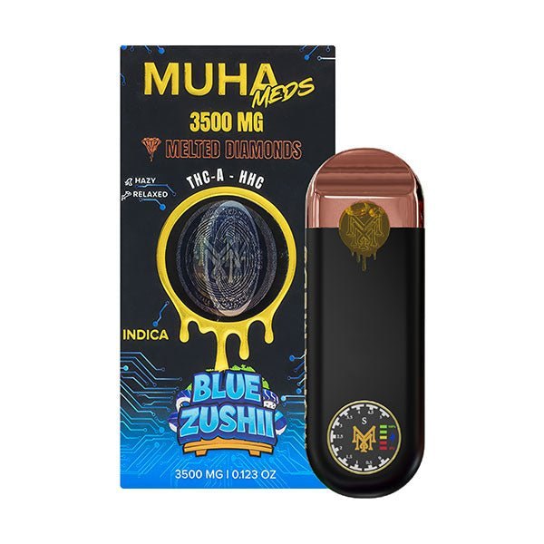 Muha Meds Gen 3 Melted Diamonds THCA Disposable — 3.5G Blue Zushii