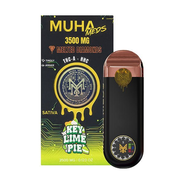 Muha Meds Gen 3 Melted Diamonds THCA Disposable — 3.5G Key Lime Pie