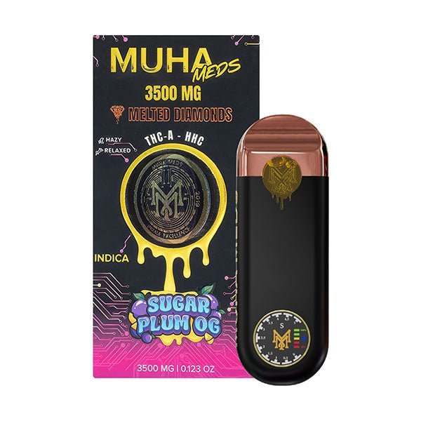 Muha Meds Gen 3 Melted Diamonds THCA Disposable — 3.5G Sugar Plum OG