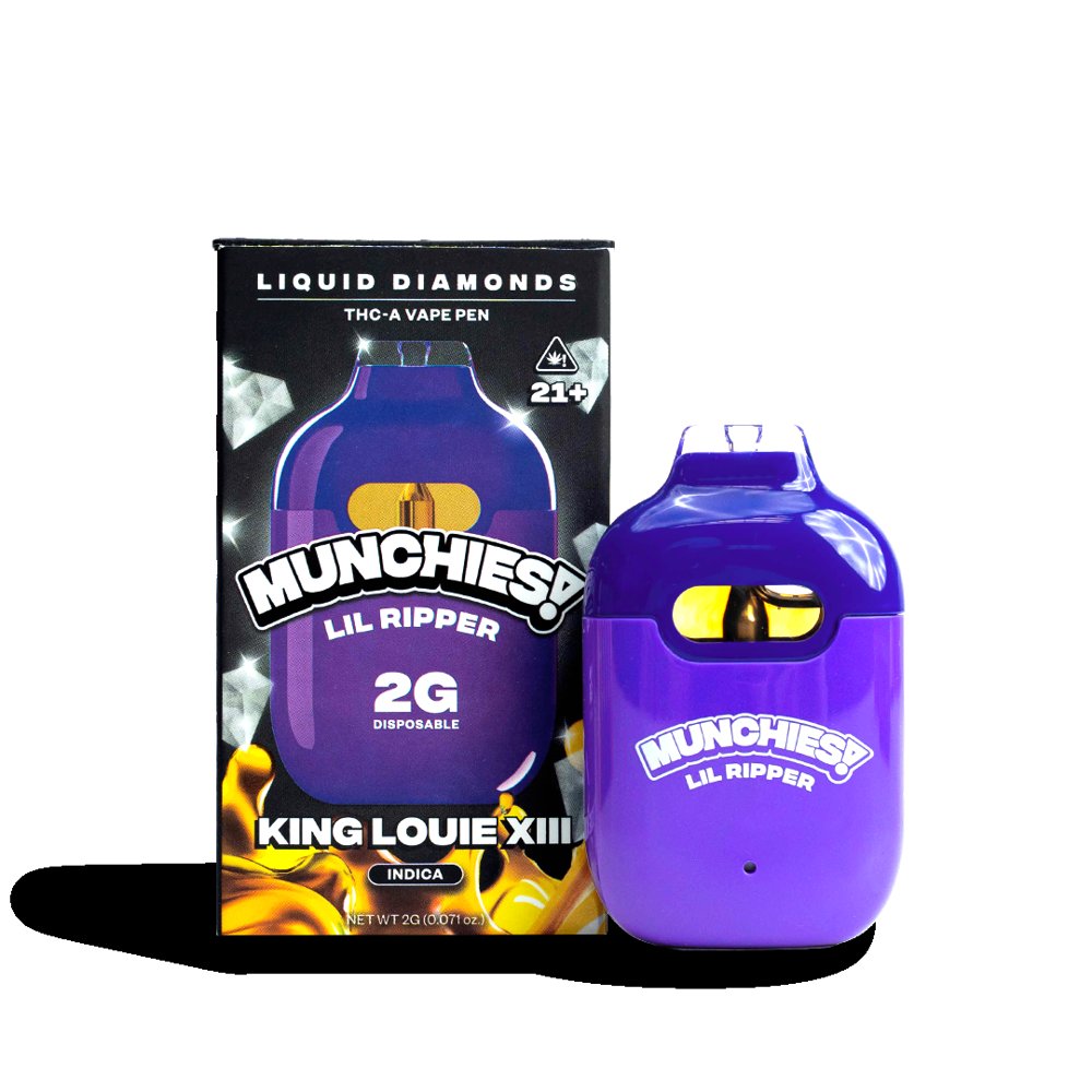 MUNCHIES! Lil Ripper Liquid Diamonds THCA Disposable 2G King Louie XIII