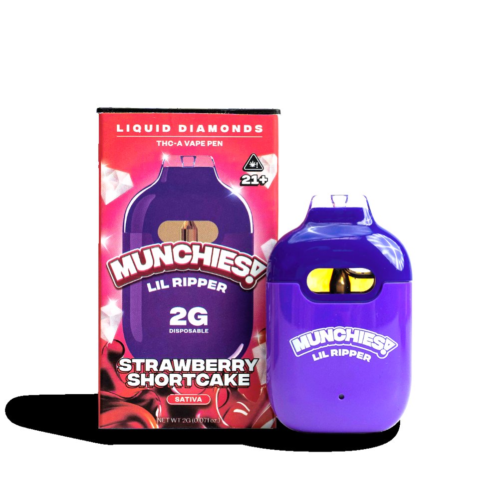 MUNCHIES! Lil Ripper Liquid Diamonds THCA Disposable 2G Strawberry Shortcake