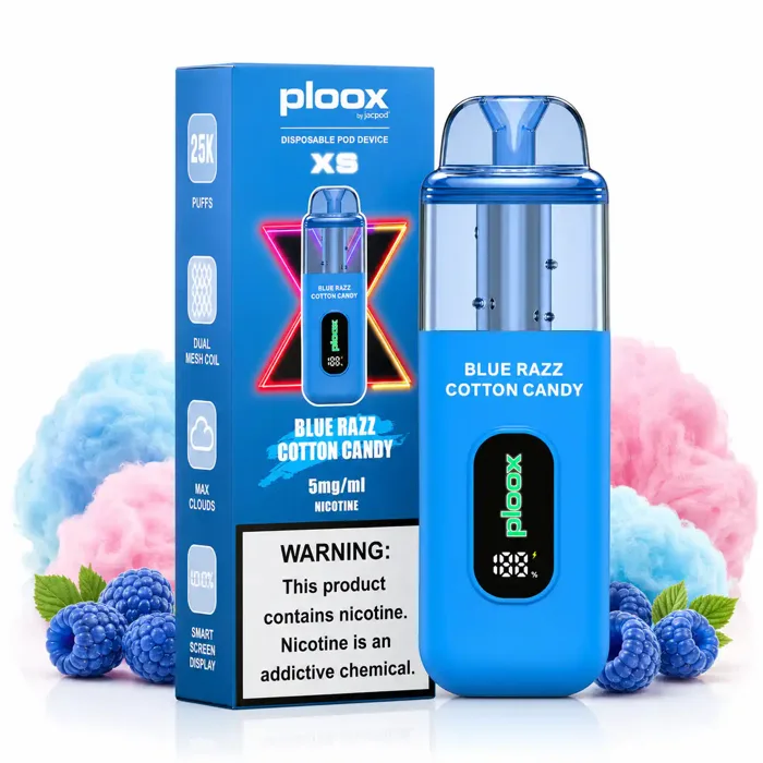 Ploox Ploox XS 25K Blue Razz Cotton Candy