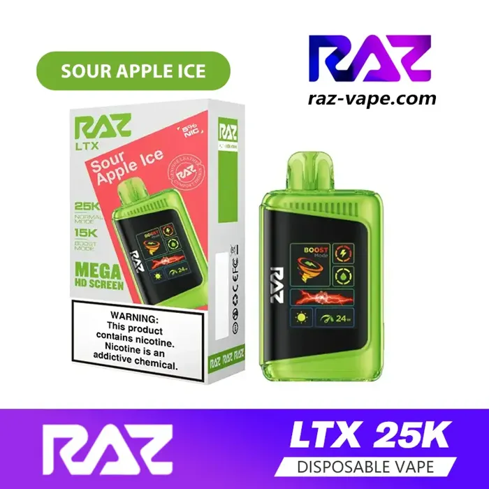 RAZ LTX 25K Sour Apple lce