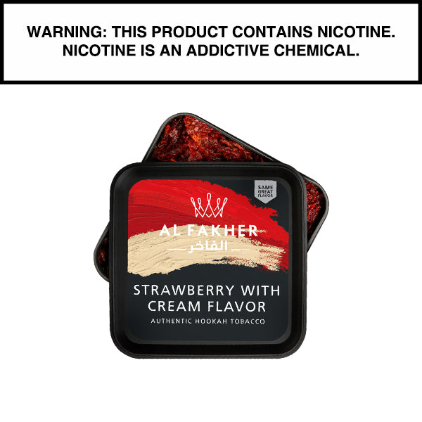 Al Fakher Al Fakher Shisha Tobacco 1kg Al Fakher Strawberry with Cream Shisha 1kg