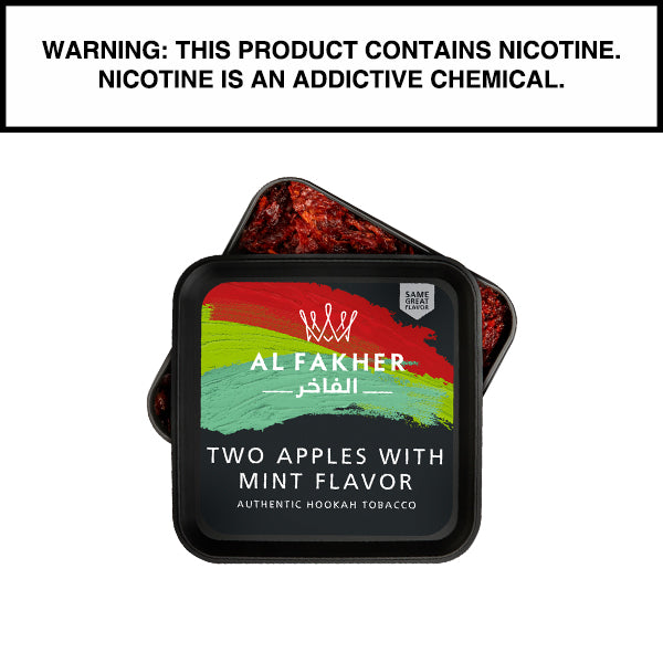 Al Fakher Al Fakher Shisha Tobacco 1kg Al Fakher Two Apples with Mint Shisha 1kg