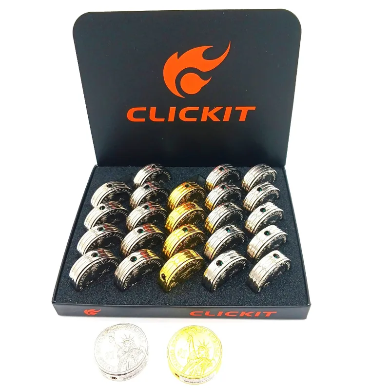 Clickit Novelty Torch Lighters Clickit Dollar Coin Flame Lighter Mix Color