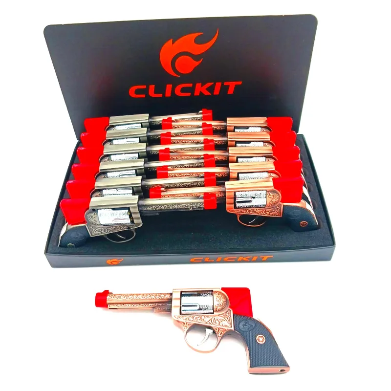 Clickit Novelty Torch Lighters GH-9561 Clickit Single Torch revolver Torch Lighter