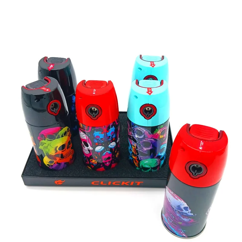 Clickit Torch Lighters Clickit Spraycan Torch - Skull Design Lighter