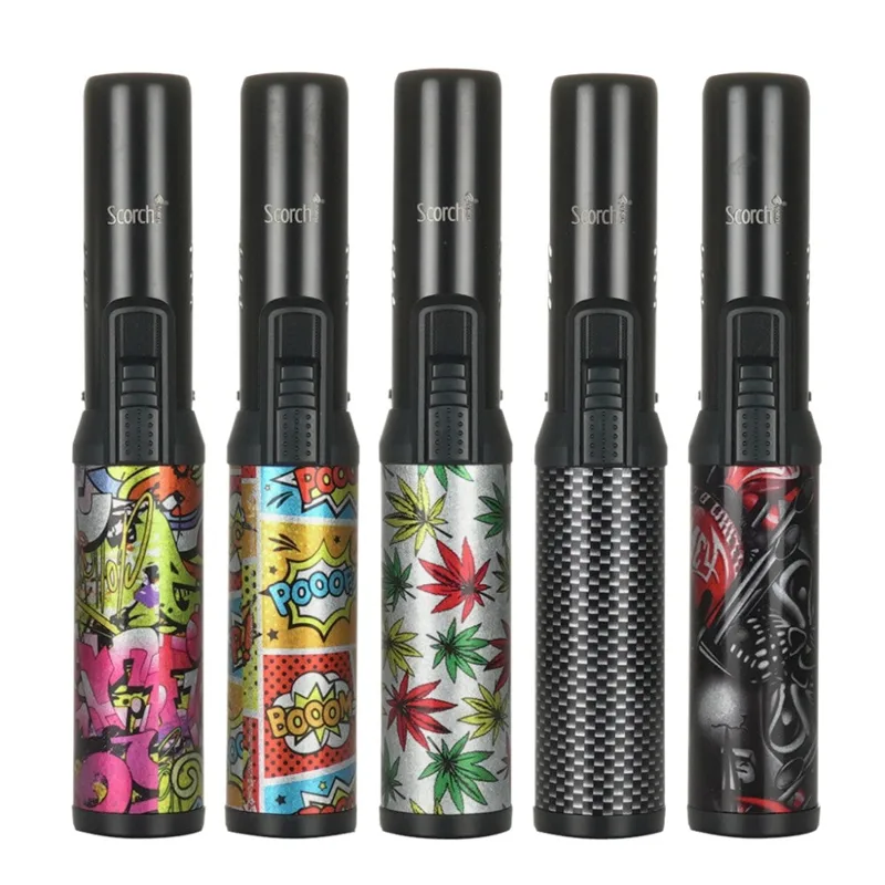 Scorch Torch Pocket Torches Scorch Torch - Black Graffiti and Leaf Design