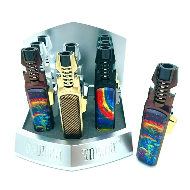Scorch Torch Single Flame Torches Scorch Torch (61879) Tall Single Flame Torch Lighter W Side Ignition Button 9 PK