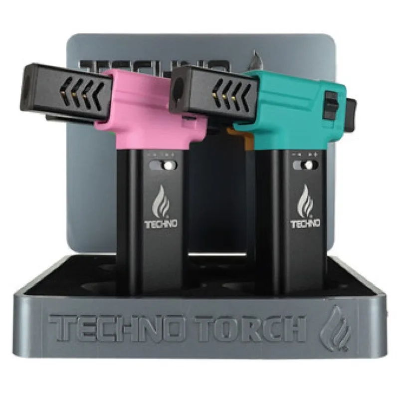 Techno Torch Single Flame Torches Metal Slant Torch Lighter