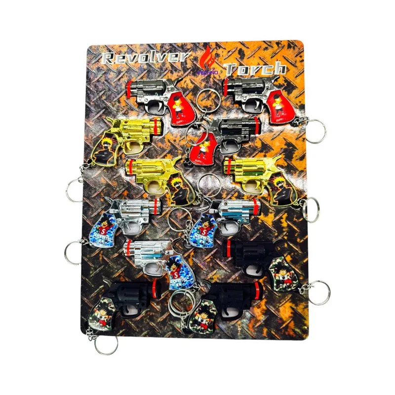 Techno Torch Single Flame Torches Skull Revolver Torch Lighter with Key By Techno Torch