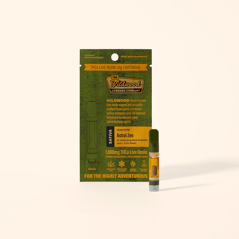 Wildwood THCa Liquid Diamond Live Resin 1.0G Cartridge Astral Zen