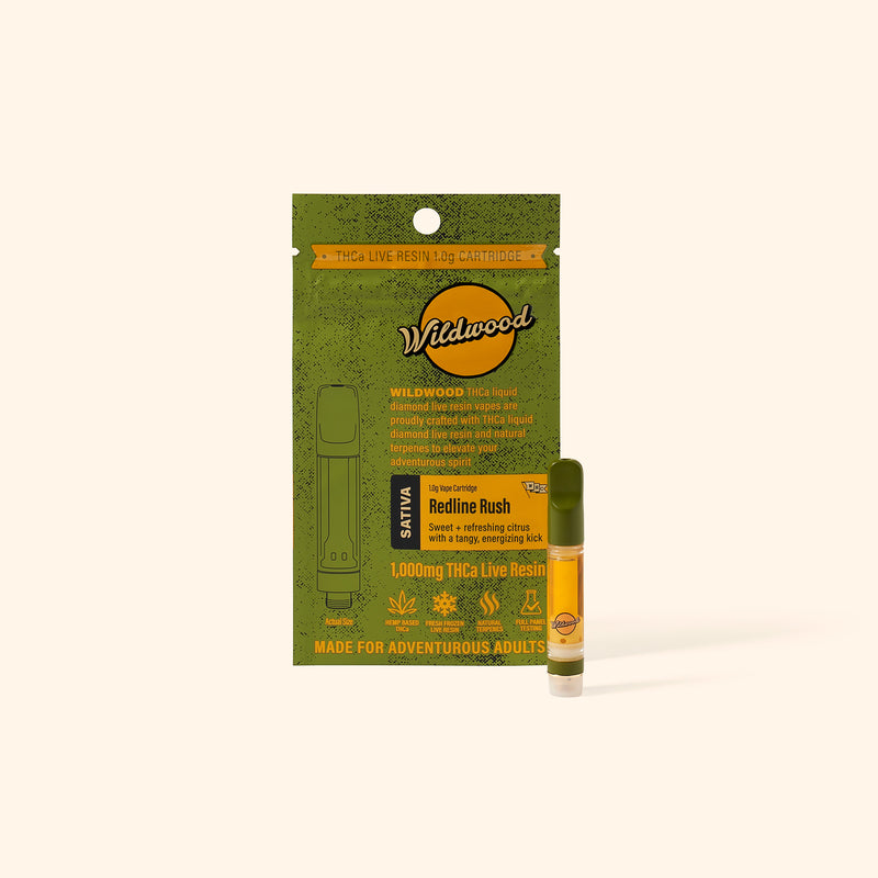Wildwood THCa Liquid Diamond Live Resin 1.0G Cartridge Redline Rush