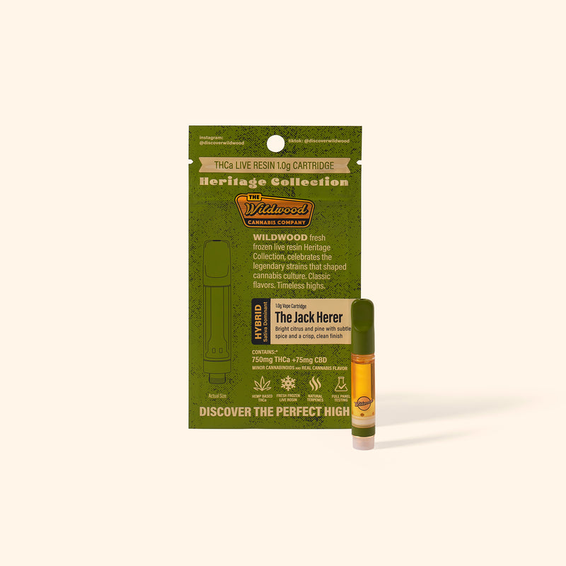 Wildwood THCa Heritage Live Resin 1.0G Cartridge Jack Herer