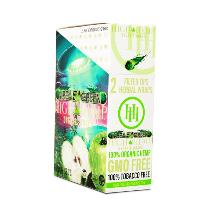 High Hemp Organic Wraps Area 51 Green Apple