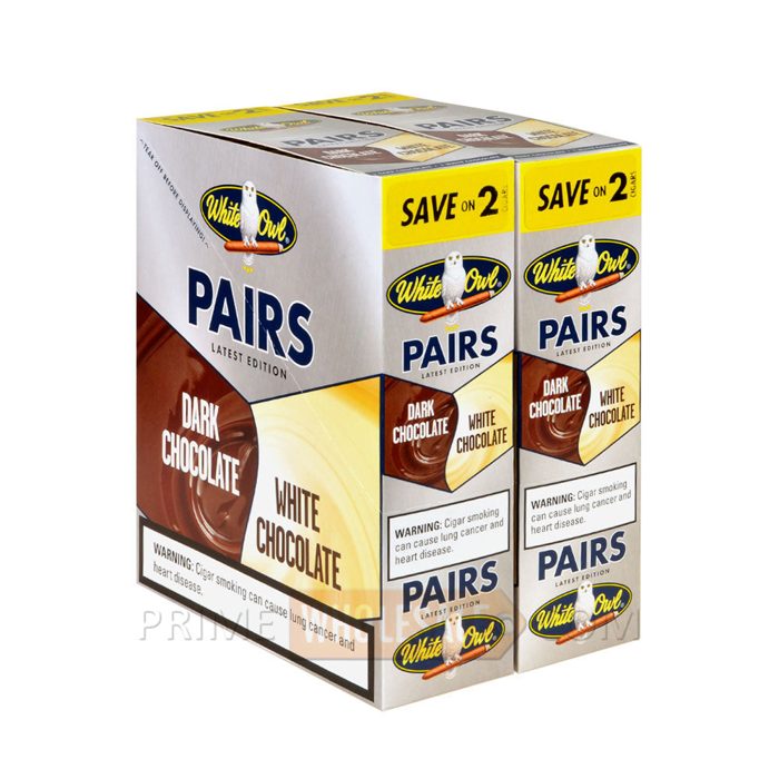 White Owl Pairs Dark Chocolate/White Chocolate