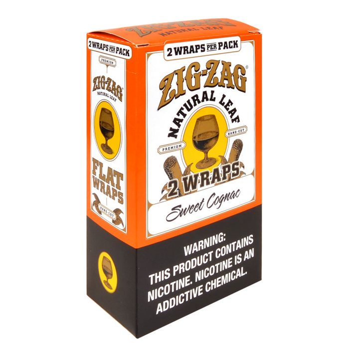 Zig-Zag Natural Leaf Flat Wraps Sweet Cognac