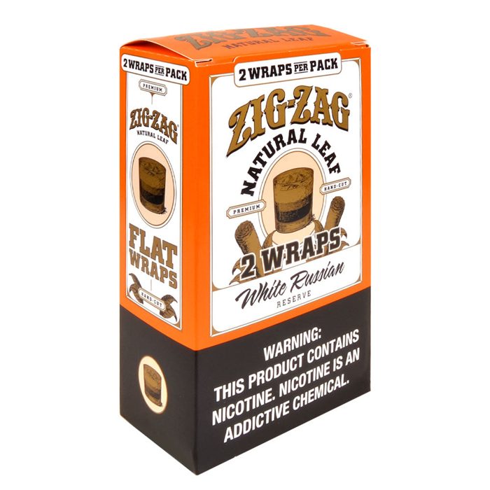 Zig-Zag Natural Leaf Flat Wraps White Russian