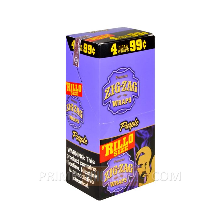 Zig-Zag Rillo Size Cigar Wraps Purple