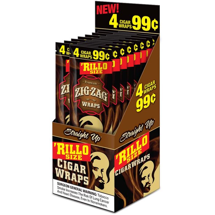 Zig-Zag Rillo Size Cigar Wraps Straight